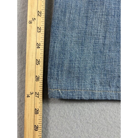 Levis 501 Jeans 34x27 Blue Button Fly Regular Fit Straight Leg Light Tag 34x30 - Picture 7 of 15